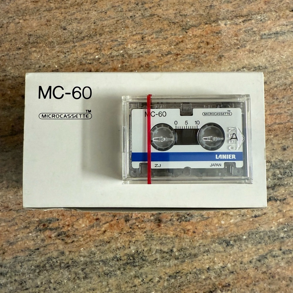 Lanier MC-60 Blank Microcassette Tapes Sealed (Box of 10)- MADE IN JAPAN